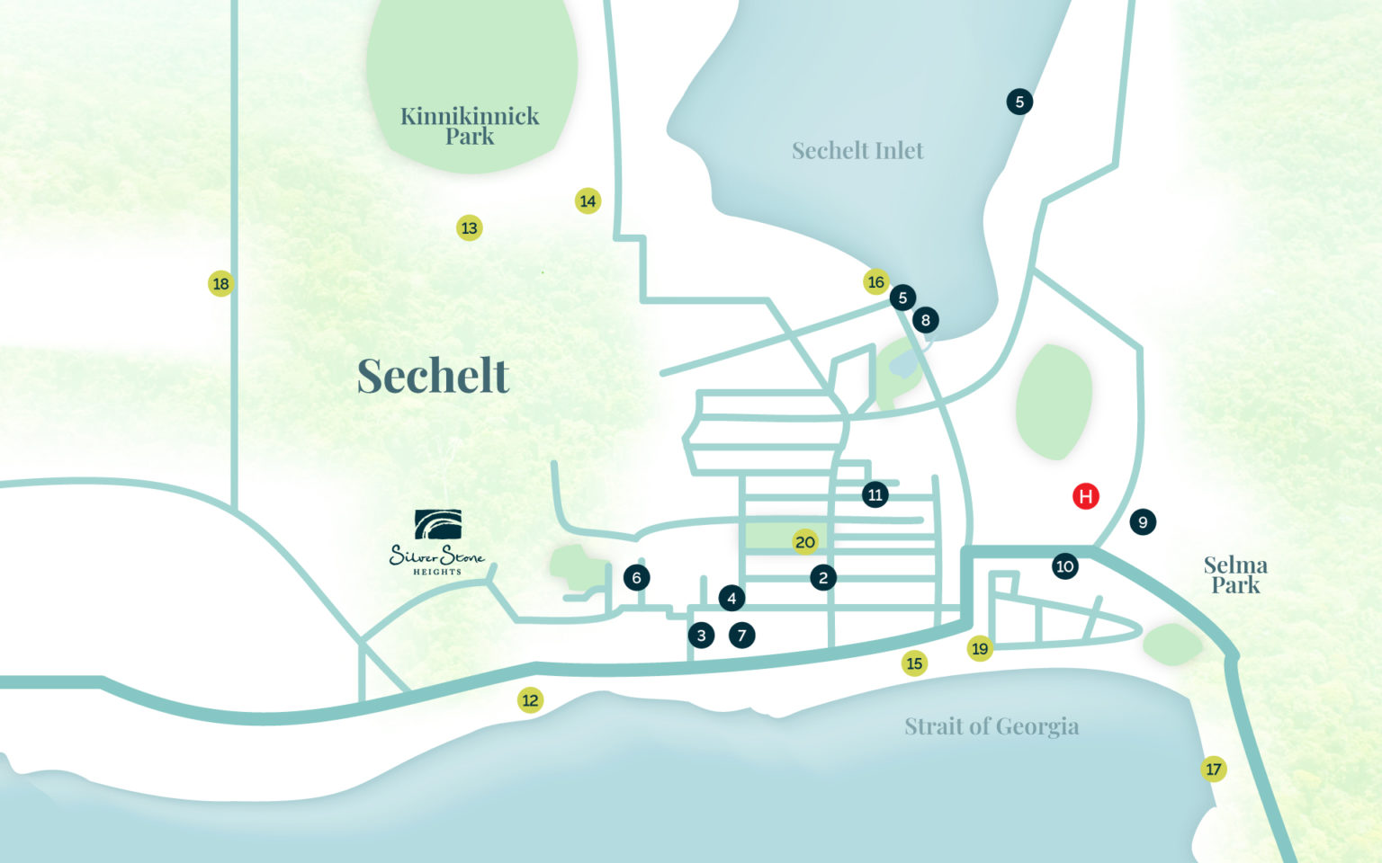 Map of Sechelt